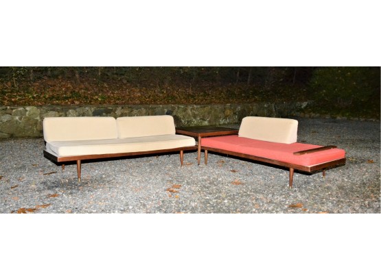 Vintage Mid Century Modern Sectional / Sleeper Sofa W/Table - **STRATFORD PICK UP**