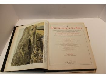 Antique 1923 Self Interpreting Bible Illustrated Volume II, Leather Bound-MILFORD PICK UP
