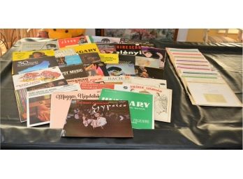 Vintage Mixed Lot Of Vinyl LP Records, Folk, Hungarian, Gypsy Music, Classical & More-MILFORD PICK UP