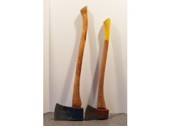 Two Wood Handled Axes, Collins & Garant-MILFORD PICK UP
