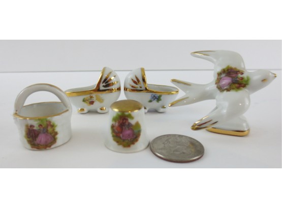 Vintage Limoges Miniature Collectibles Group Of 5