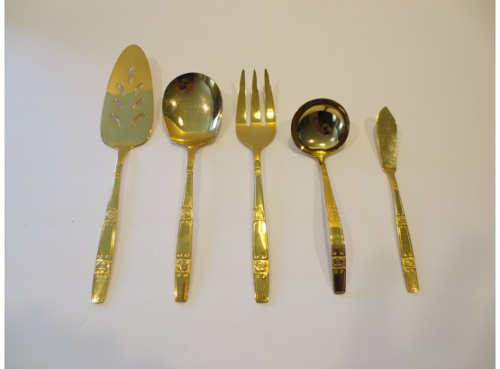 1974 Vintage, Rare, Oxford Hall Made In Japan Gold Plated 70 Pc Flatware