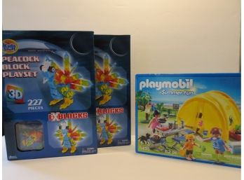 Group Of 3 Block Playsets