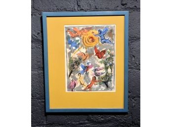 Vintage Marc Chagall Bible “Creation” Screen Print