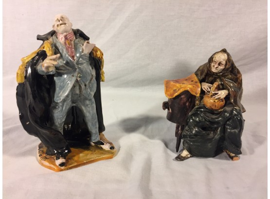 Pair Aldo Ciolli Ceramic Figures