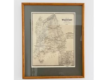 Reproduction Antique Map Of Westport, CT