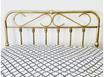 Brass Headboard & Bed Frame - Queen