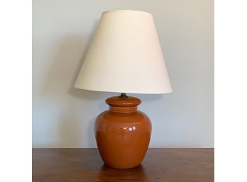 Ceramic Table Lamp In Paprika Color