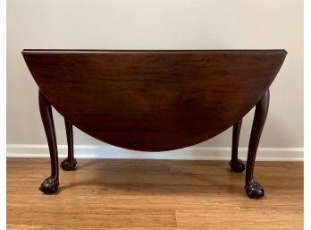 Drop-Leaf Table With Gate Leg On Ball & Claw Foot