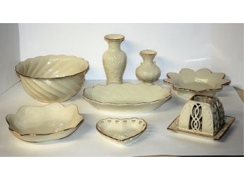 LENOX Porcelain Mixed Lot, Bowls, Vases, Candle Holder