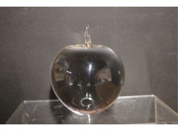 Tiffany & Co Clear Crystal Apple Paperweight/Figurine