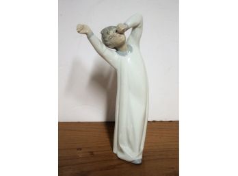 Lladro Boy Porcelain Figurine Retired #4870 Yawning Boy