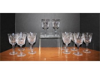 Twelve WATERFORD Golden Lismore 6' White Wine Glasses
