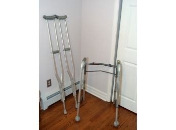 Walker & Pair Of Crutches Home Health Aids