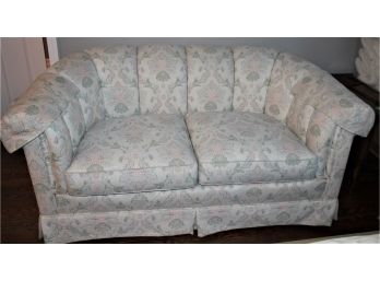 Vintage Sherrill Floral Upholstered Sofa & Love Seat Set (see Photos For Both Pcs)
