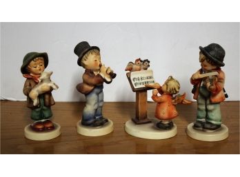 Four Vintage MJ Hummel Porcelain Figurines