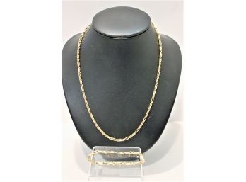 Ladies 10K Yellow Gold 24' Necklace & Bracelet Set - 8.3 DWT