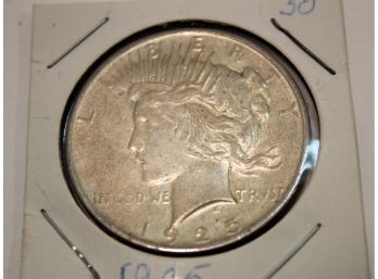 1925 United States Liberty Silver Peace One Dollar Coin