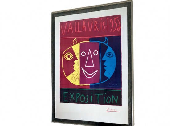 Pablo Picasso  Vallauris 1956 Exposition Print Signed In Red Crayon