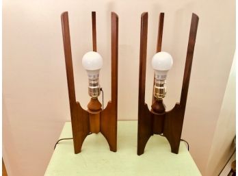Rare Pair Of MCM Rocket Lamps