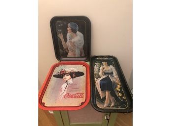 Vintage Coca Cola Trays From The 70s