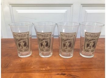 Vintage Collectible  Coca Cola Company Glassses - Set Of 4