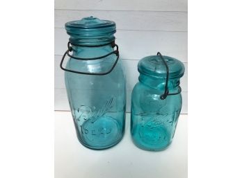 Blue Antique Ball Canning Jars