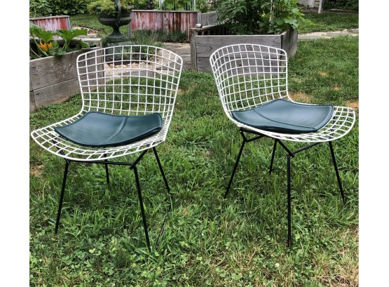 Pair 1960's Knoll Furniture Bertoia Side Chairs