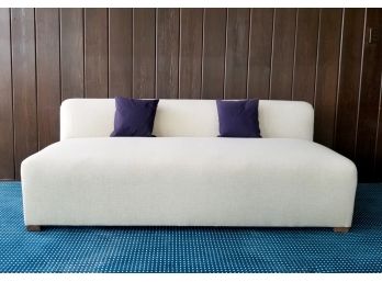 Fabulous Modern Armless Linen Upholstered Sofa