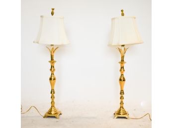 Brass Pineapple Finial Lamps