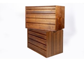 Two Stackable Modern Chests Of Drawers