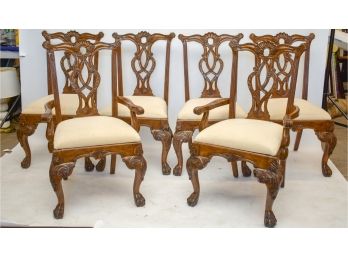 Six Lyre Back Dining Chairs From Hooker Furniture