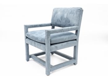 Powder Blue Microfiber Chair