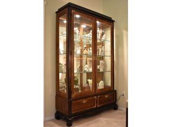 Broyhill Two Tone Lighted Display Cabinet