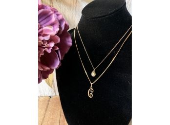 14k Gold Necklaces And Charm