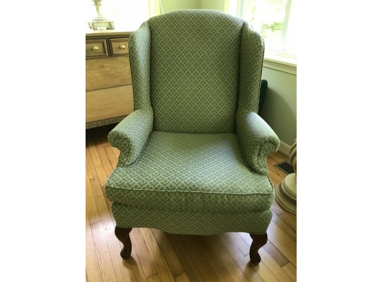 Lovely Upholstered Wingback Chair 1 Of 2