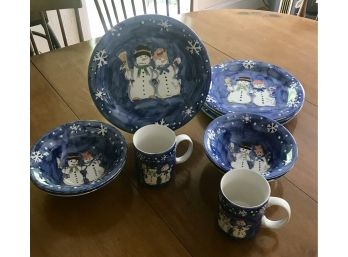 Cute Snowman Plates