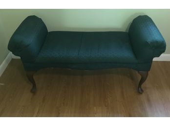 Nice Forest Green Upholstered Accent Bench And Pretty Step Stool