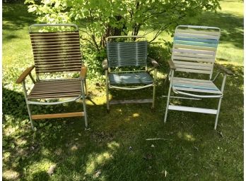 Trio Of Vintage Folding Chairs