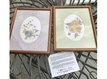 Pair Of Very Pretty Pressed Flower Pictures