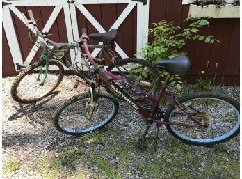 Pair Of His And Hers  Mountain Bikes