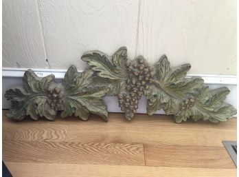 Nice Grape And Leaf Motif Wall Plaque
