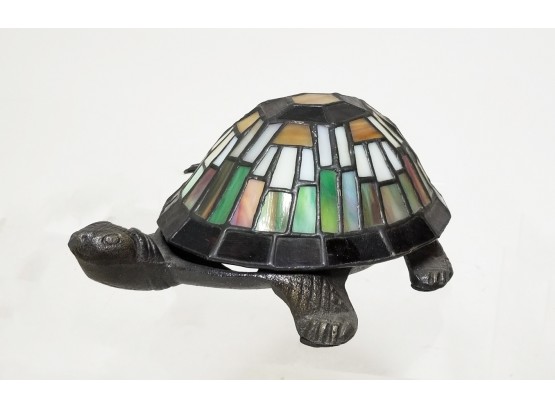 Tiffany Style Stained Glass Turtle Lamp