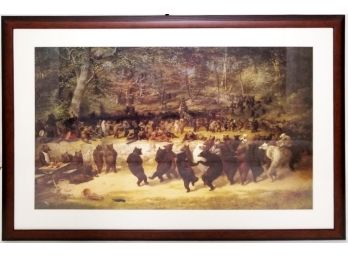 Large Framed Print 'The Bear Dance' By William Holbrook 36'x27'