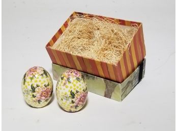 Mackenzie-Childs 'Buttercup Polka Dot' Salt/Pepper Shaker In Box