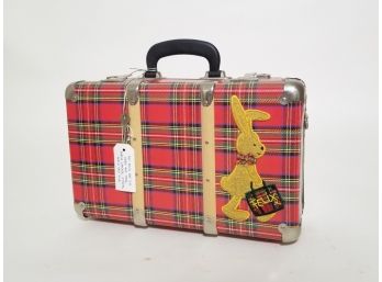 Vintage 1978 Die Spiegelburg 'The Hare' Hard Shell Suitcase In Plaid