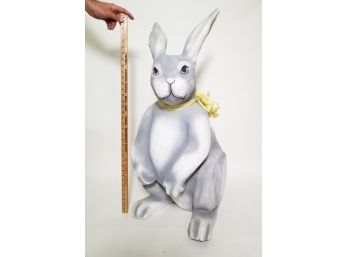 Large Handpainted Papier Mache Sculpture Of A Rabbit/Hare - Vintage Retail Display