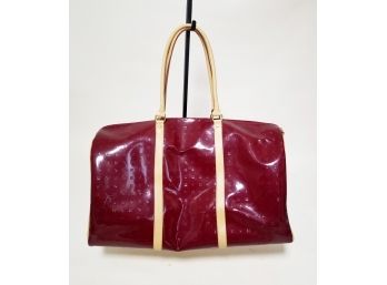 Authentic Arcadia Patent Leather Boston Bag