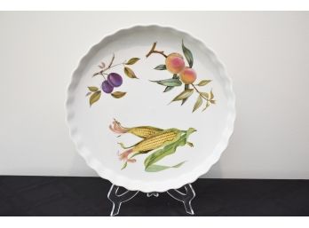 Royal Worchester Evesham 'M' Porcelain Quiche Dish Or Platter,  13.5' Dia