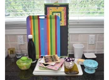 Assortment Of Kitchenwares, Cutting Boards, Trivets & More